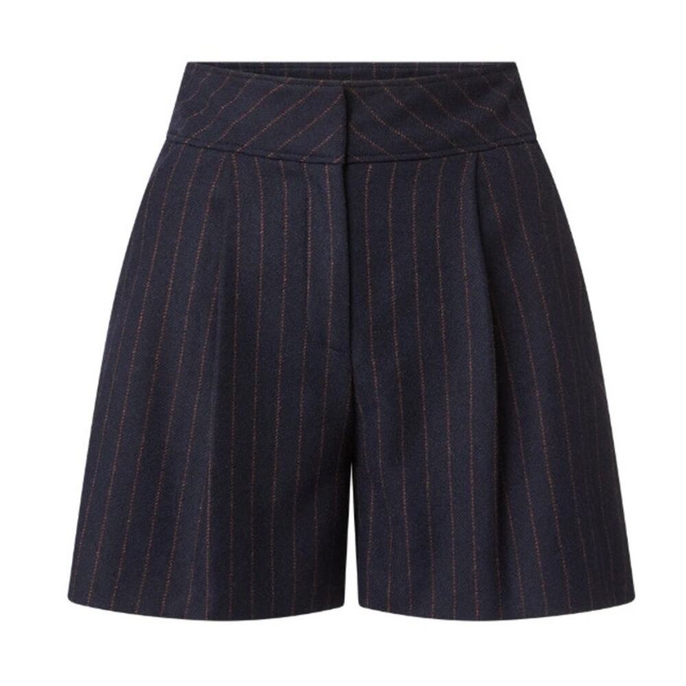 Veronica Beard Haina Navy Pinstriped Short Size 8